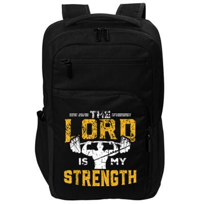 Jesus Workout The Lord Is My Strength Christian Gym Impact Tech Backpack