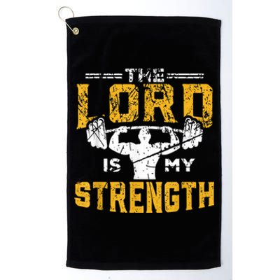 Jesus Workout The Lord Is My Strength Christian Gym Platinum Collection Golf Towel