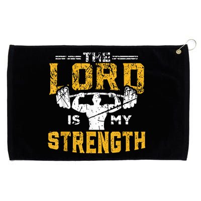 Jesus Workout The Lord Is My Strength Christian Gym Grommeted Golf Towel