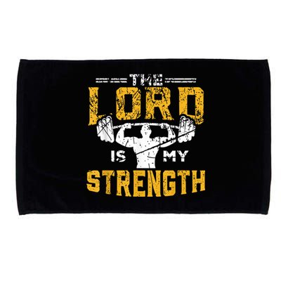 Jesus Workout The Lord Is My Strength Christian Gym Microfiber Hand Towel