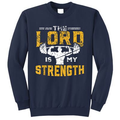 Jesus Workout The Lord Is My Strength Christian Gym Sweatshirt