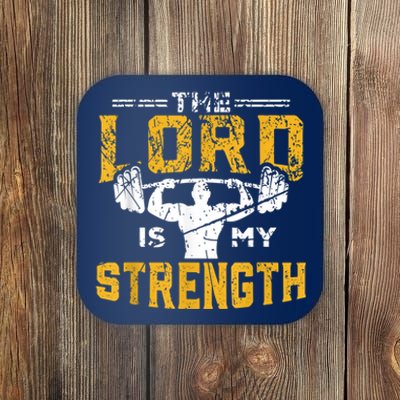 Jesus Workout The Lord Is My Strength Christian Gym Coaster