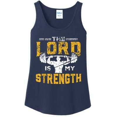 Jesus Workout The Lord Is My Strength Christian Gym Ladies Essential Tank