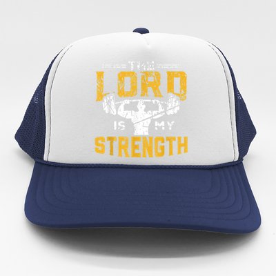 Jesus Workout The Lord Is My Strength Christian Gym Trucker Hat