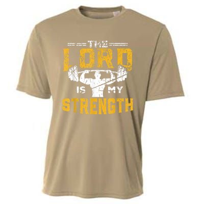 Jesus Workout The Lord Is My Strength Christian Gym Cooling Performance Crew T-Shirt