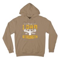 Jesus Workout The Lord Is My Strength Christian Gym Hoodie