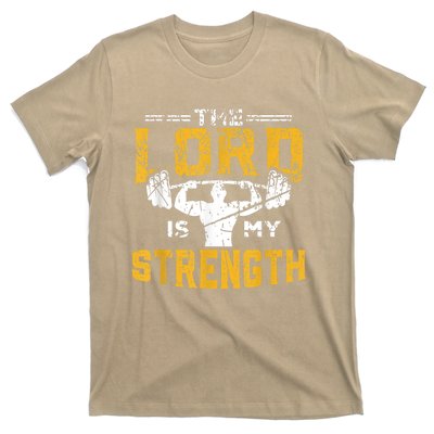 Jesus Workout The Lord Is My Strength Christian Gym T-Shirt