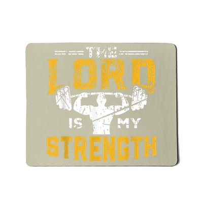 Jesus Workout The Lord Is My Strength Christian Gym Mousepad