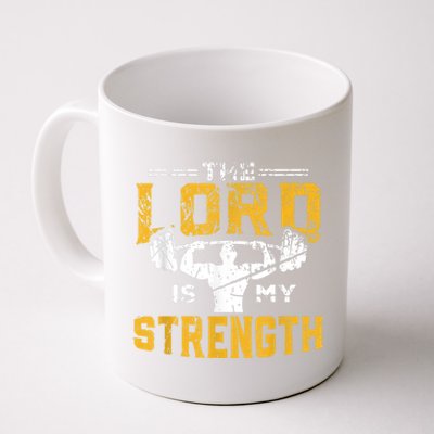 Jesus Workout The Lord Is My Strength Christian Gym Coffee Mug