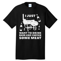 Just Want To Grill Some Meat Fun Bbq Barbecue Grill Dad Tall T-Shirt