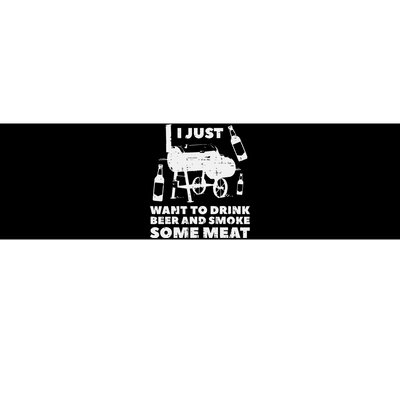 Just Want To Grill Some Meat Fun Bbq Barbecue Grill Dad Bumper Sticker