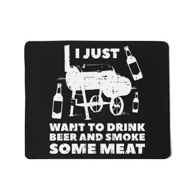 Just Want To Grill Some Meat Fun Bbq Barbecue Grill Dad Mousepad