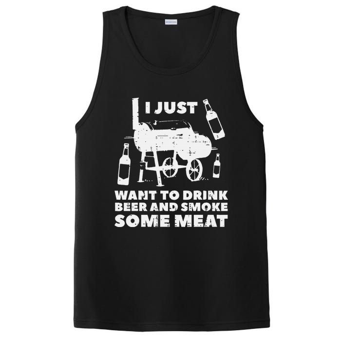 Just Want To Grill Some Meat Fun Bbq Barbecue Grill Dad PosiCharge Competitor Tank