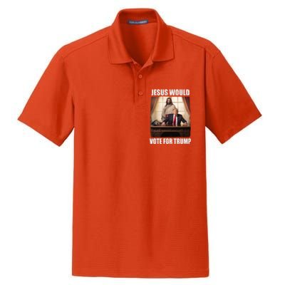 Jesus Would Votes For Trump 2024 Election Gift Dry Zone Grid Polo