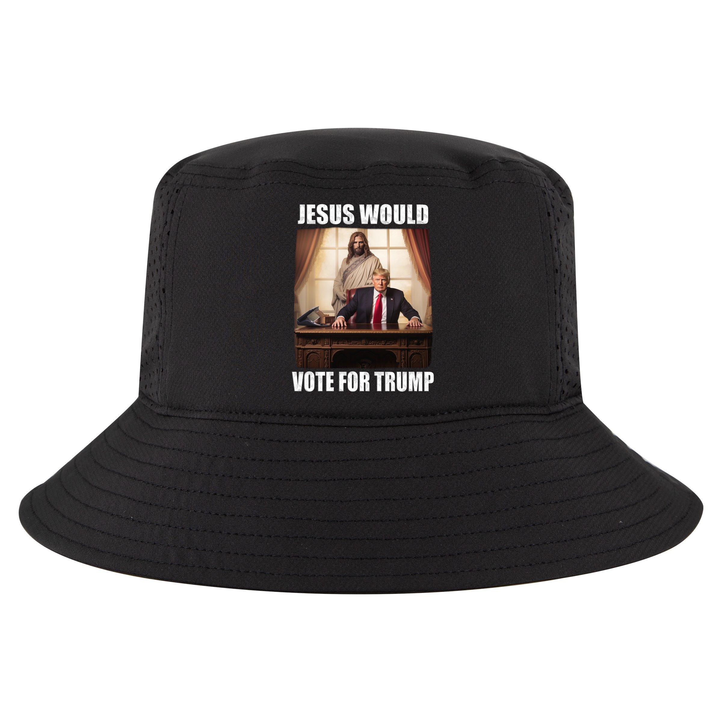 Jesus Would Votes For Trump 2024 Election Gift Cool Comfort Performance Bucket Hat