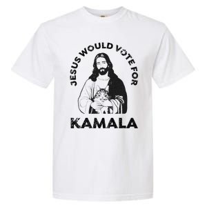 Jesus Would Vote For Kamala Harris Walz 2024 Garment-Dyed Heavyweight T-Shirt