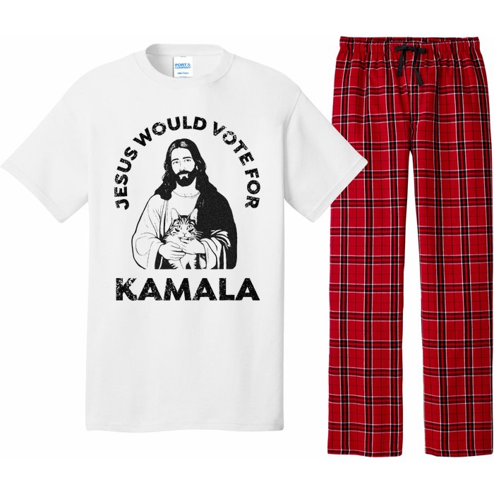 Jesus Would Vote For Kamala Harris Walz 2024 Pajama Set