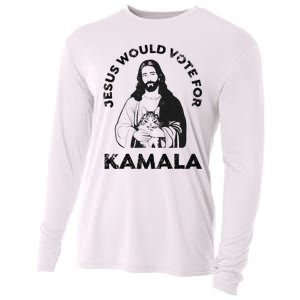 Jesus Would Vote For Kamala Harris Walz 2024 Cooling Performance Long Sleeve Crew