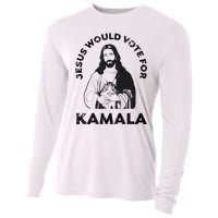 Jesus Would Vote For Kamala Harris Walz 2024 Cooling Performance Long Sleeve Crew