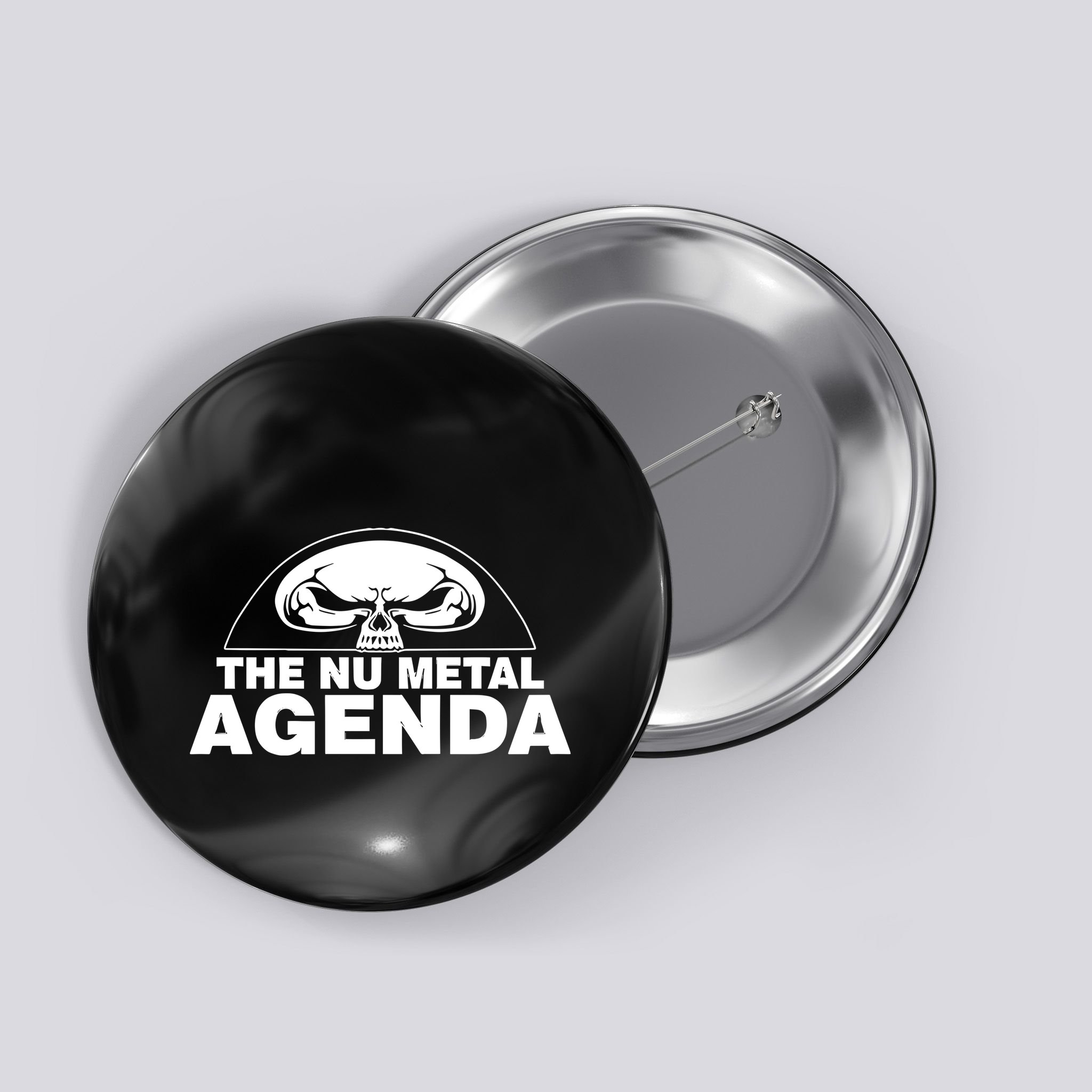 Justin Whang Wearing The Nu Metal Agenda Button