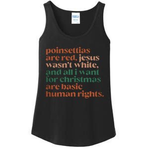 Jesus WasnT White Basic Human Rights I Want For Christmas Ladies Essential Tank