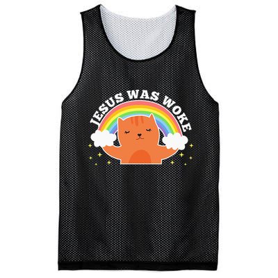 Jesus Was Woke Liberal Christian Mesh Reversible Basketball Jersey Tank