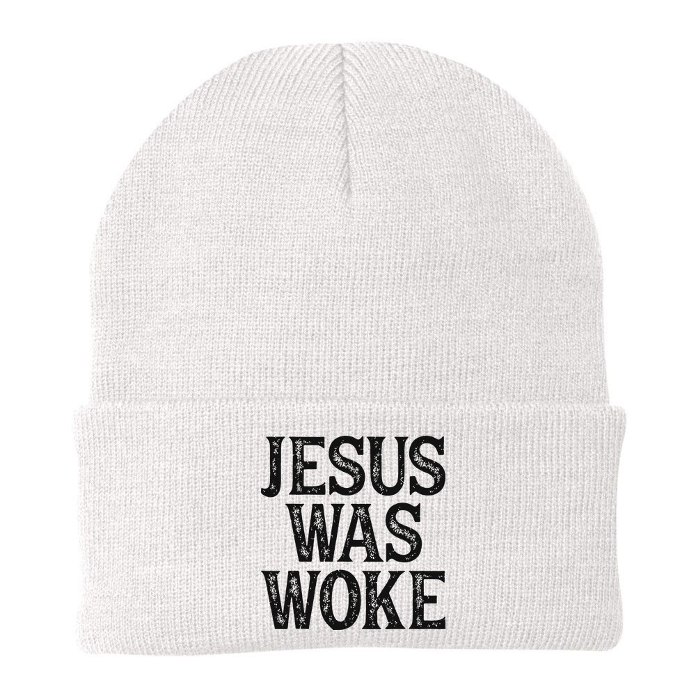Jesus Was Woke Christian Faith Religious   Funny Beanie