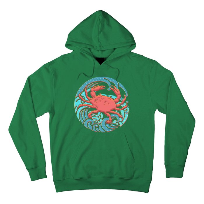 Japanese Water Wave Crab Hoodie