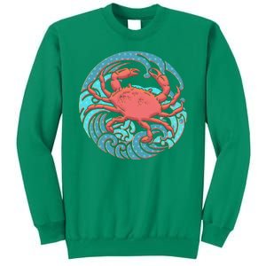 Japanese Water Wave Crab Sweatshirt