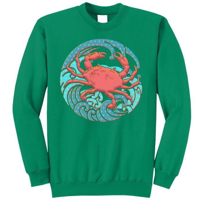 Japanese Water Wave Crab Sweatshirt