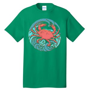 Japanese Water Wave Crab Tall T-Shirt