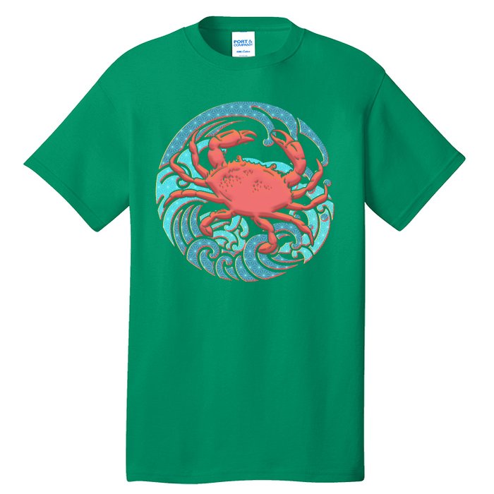 Japanese Water Wave Crab Tall T-Shirt