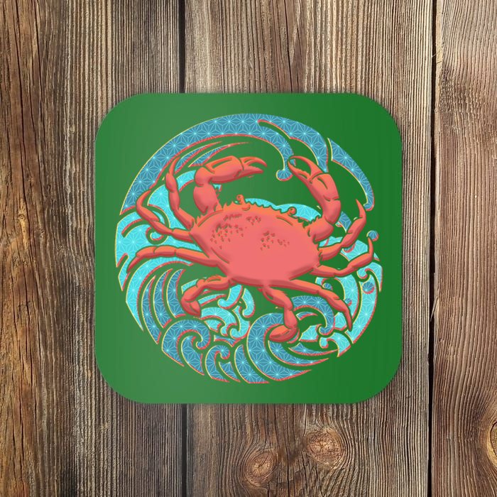 Japanese Water Wave Crab Coaster