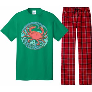 Japanese Water Wave Crab Pajama Set