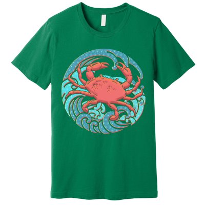 Japanese Water Wave Crab Premium T-Shirt