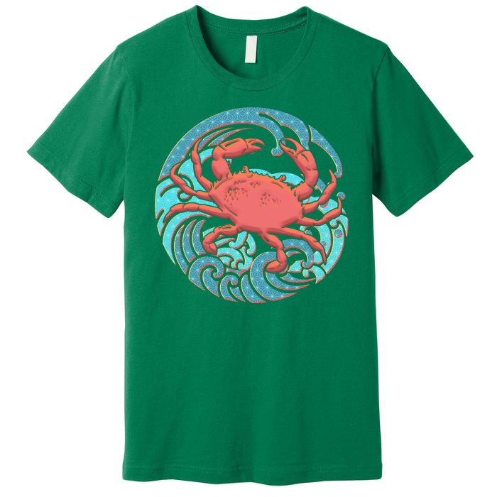 Japanese Water Wave Crab Premium T-Shirt