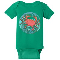 Japanese Water Wave Crab Baby Bodysuit