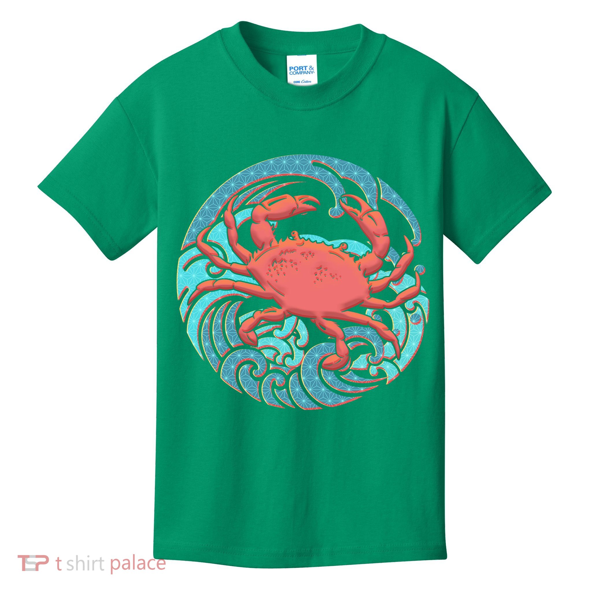 Japanese Water Wave Crab Kids T-Shirt