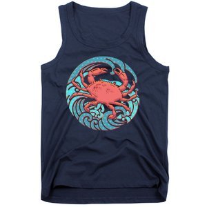 Japanese Water Wave Crab Tank Top