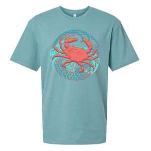 Japanese Water Wave Crab Sueded Cloud Jersey T-Shirt