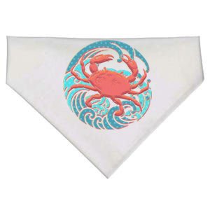 Japanese Water Wave Crab USA-Made Doggie Bandana