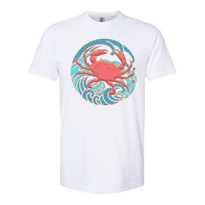 Japanese Water Wave Crab Softstyle CVC T-Shirt