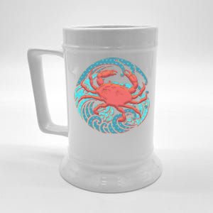 Japanese Water Wave Crab Beer Stein