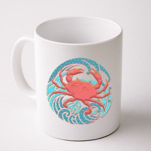 Japanese Water Wave Crab Coffee Mug