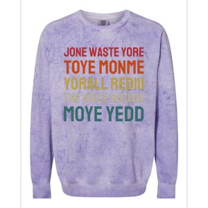 Jone Waste Yore Toye Monme Yorall Rediii Colorblast Crewneck Sweatshirt