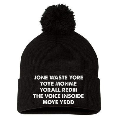 JONE WASTE YORE TOYE MONME YORALL REDIII THE VOICE Pom Pom 12in Knit Beanie