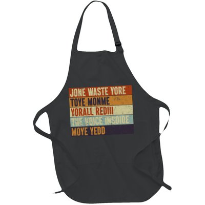 Jone Waste Yore Toye Monme Yorall Rediii Funny Quote Vintage Apron