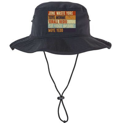 Jone Waste Yore Toye Monme Yorall Rediii Funny Quote Vintage Bucket Hat