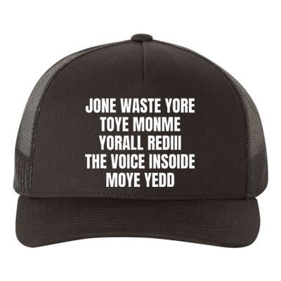 Jone Waste Yore Toye Monme Yorall Rediii Yupoong Adult 5-Panel Trucker Hat