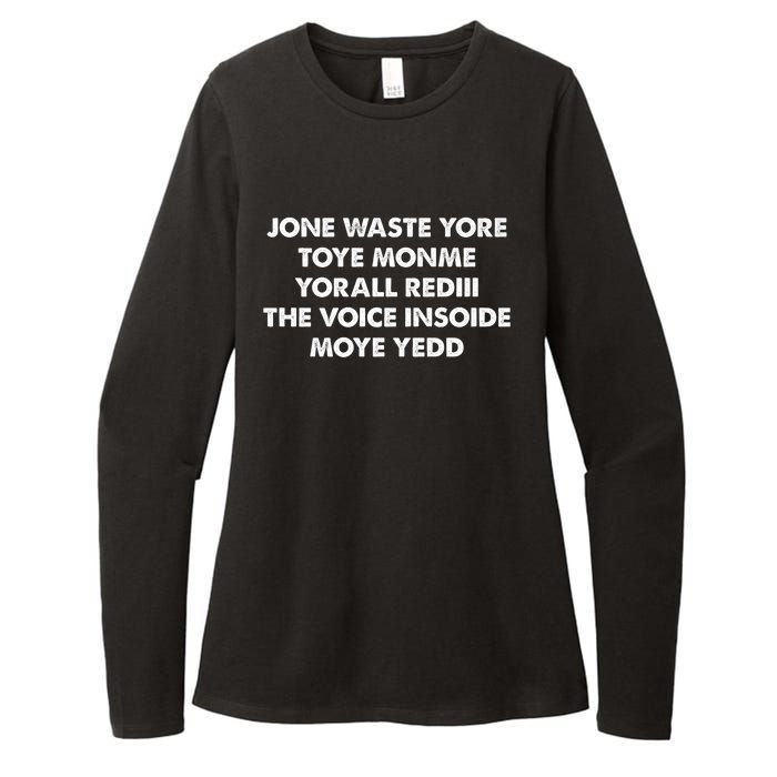 Jone Waste Yore Toye Monme Yorall Rediii The Voice Womens CVC Long Sleeve Shirt